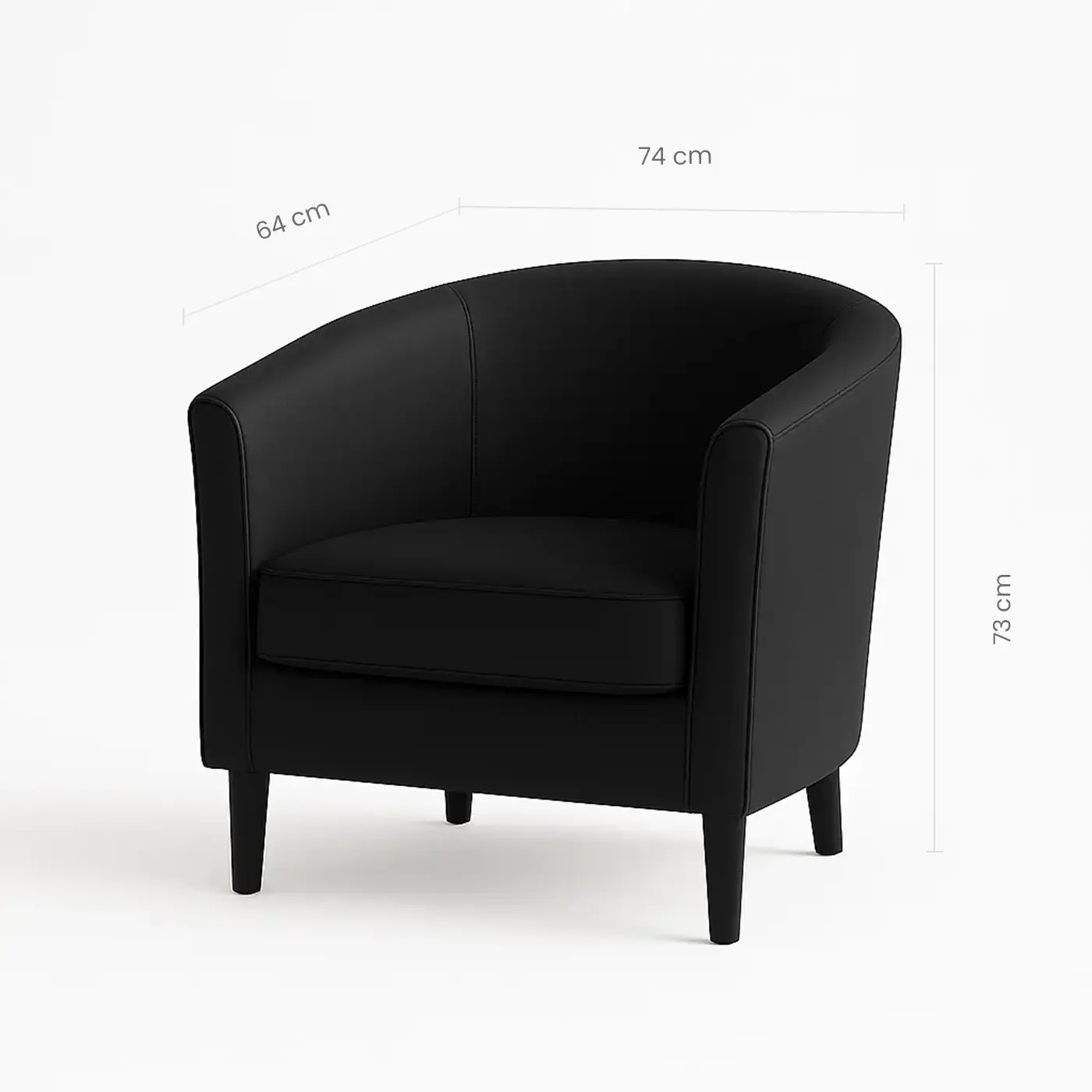 Ardor Minimalist Tub Chair - Image 4