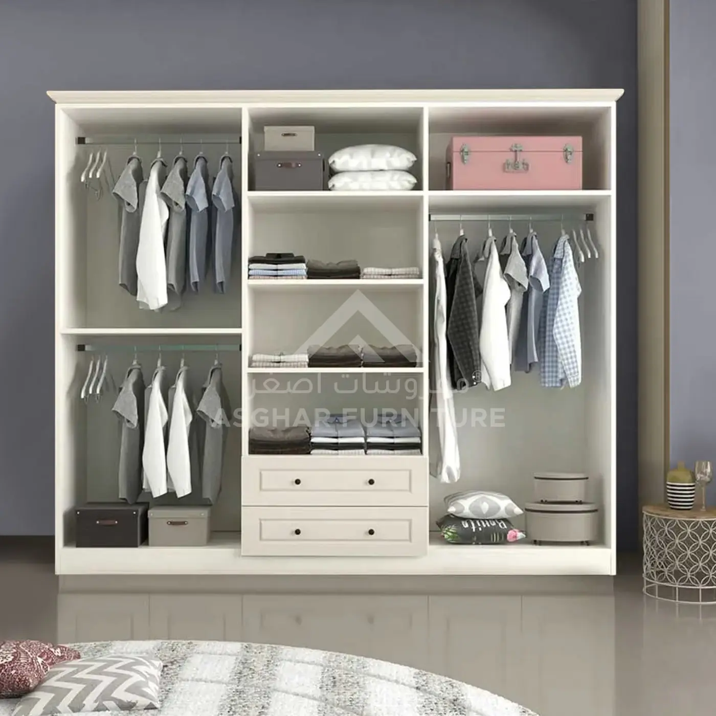 Iceberg 6–Door Wardrobe - Image 3