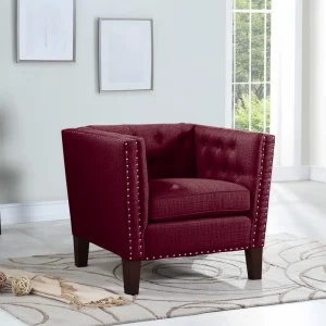 Tufted Nailhead Arm Chair