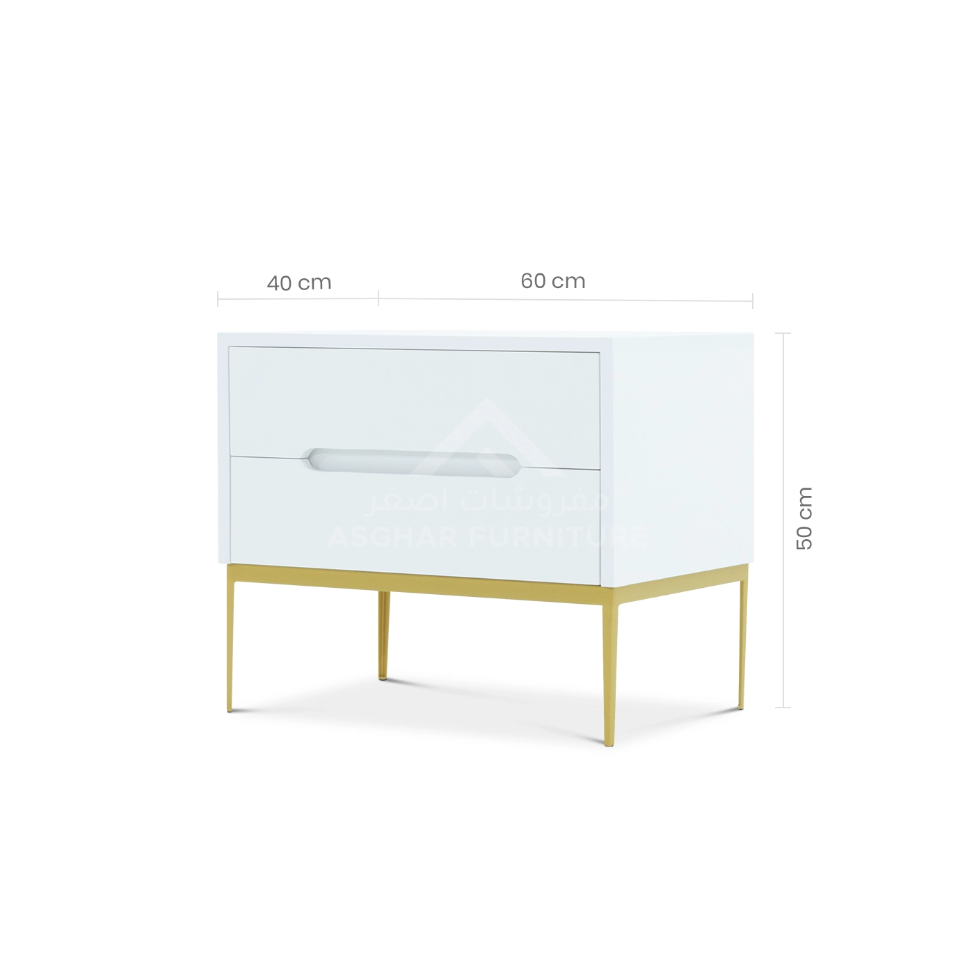 Dwarf 2-Drawer Nightstand - Image 6