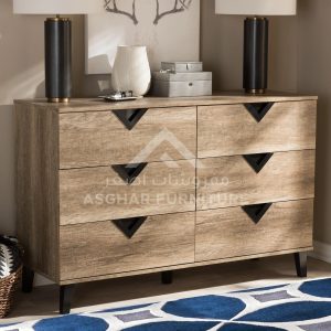Wide Contemporary 6-Drawer Dresser